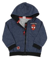 Tmavomodrá prepínaci mikina s kapucí - Spiderman