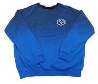 Tmavomodro-čierna mikina s fleky H&M