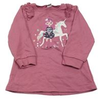 Ružová šatová mikina s jednorožcom Kiki&Koko