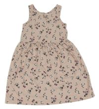 Svetloružové kvetované šaty H&M