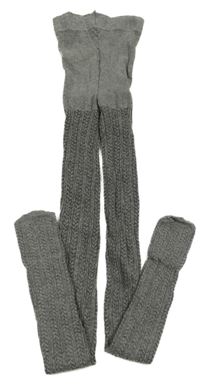 Sivo-čierne vzorované pančuchy