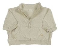 Smetanovo-barevná melírovaná mikina Nike