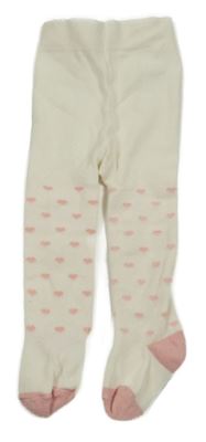 Bielo-ružové pančuchy so srdiečkami George