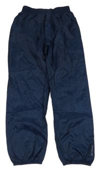 Tmavomodré šušťákové vodeodolné funkčné nohavice Decathlon