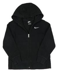 Černá propínací mikina s logem a kapucí Nike