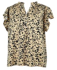 Dámska béžovo-čierna vzorovaná blúzka zn. Shein