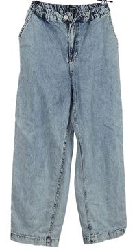 Dámske svetlomodré plesňové baggy rifle Boohoo