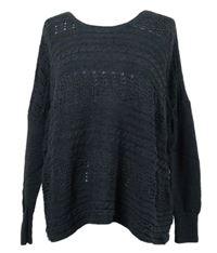 Dámský tmavomodrý ažurový svetr The White Company