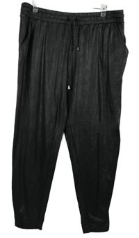 Dámske čierne lesklé háremové nohavice Janina