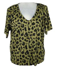 Dámska čierno-béžová vzorovaná plisovaná blúzka Only