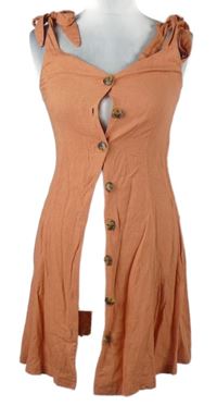 Dámské lososové propínací šaty Naf Naf 