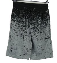 Pánské šedo-černé vzorované teplákové kraťasy 