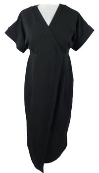 Dámske čierne zavinovací šaty Asos