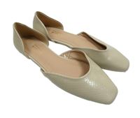 Dámské béžové vzorované koženkové nazouvací boty Primark 