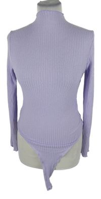 Dámske lila rebrované úpletové body Shein