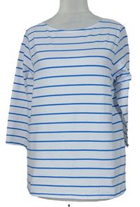 Dámske bielo-modré pruhované tričko