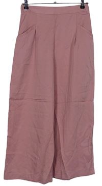 Dámské růžové culottes kalhoty Zara 