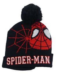 Černá čepice se Spidermanem 