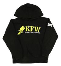 Čierna mikina s nápisom a kapucňou AWDis