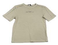 Béžové teplákové tričko s nápisom George