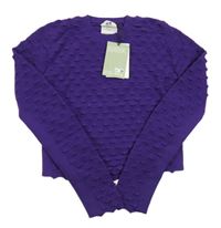 Nové - Fialový crop bodkovaná ý sveter h&m