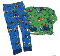 Zeleno-modré pyžama s autami F&F