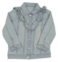 Světlemodrá riflová bunda s volánkem Matalan