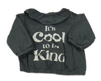 Sivá mikina s nápisom a volánikom George