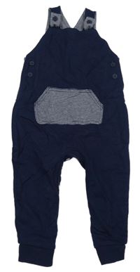 Tmavomodré na traké tepláky s pruhovanou vreckom George