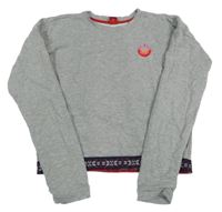 Sivá crop mikina s výšivkou S. Oliver