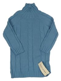 Nové - modré pletené šaty Shein