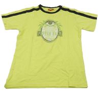 Neonově žluté tričko s potiskem manguun