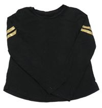 Čierne tričko s prúžkami C&A