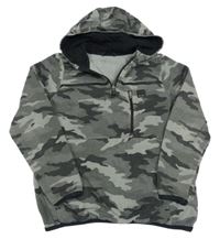 Sivo-čierna army mikina s kapucňou George