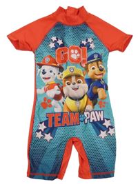 Červeno-mintový UV overal s Tlapkovou patrolou 