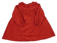 Červené menšestrové šaty s límečky M&S