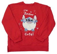 Červená mikina so Stitchem Primark