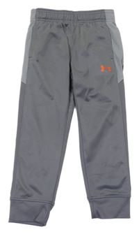 Sivé športové tepláky s logom Under Armour