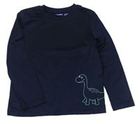 Tmavomodré thermo tričko s dinosaurom Lupilu