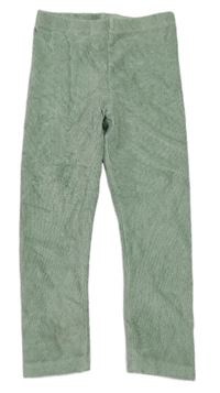 Světlekhaki sametové žebrované legíny Matalan