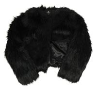 Černá kožešinová podšitá crop bundfa Firetrap