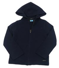 Tmavomodrý prepínaci sveter s kapucňou M&S