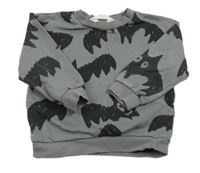 Tmavosivá mikina s netopýry H&M