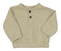 Béžové žebrované mikinotriko s gombíkmi zn. H&M