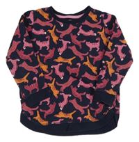 Tmavomodrá mikina s tygry Bluezoo