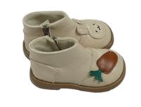 Béžové koženkové lehce zateplené boty se zajícem vel.23