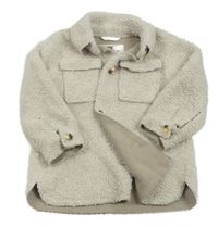 Světlebéžová huňatá košilová bunda F&F