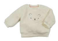 Smetanová mikina s medvědem Nutmeg