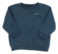 Tmavomodrá mikina s nápisom Next