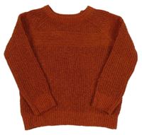 Hrdzavý žinylkový sveter Dunnes